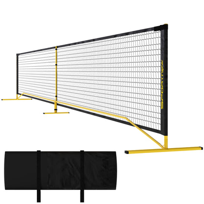 SPORTNOW Portable Pickleball Net, 6.7m with Carrying Bag, Metal Frame for Indoor Outdoor Yellow