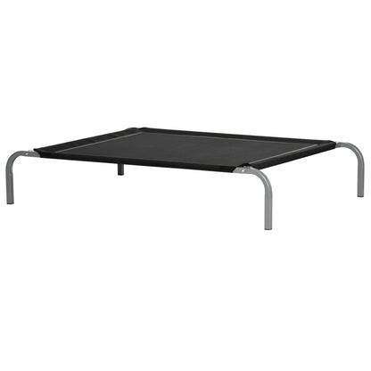 Raised Pet Bed for Dogs Cats Breathable Pet Bed 110x75x20 cm for Sleeping Relaxing with Steel Frame for Indoor Outdoor Black
