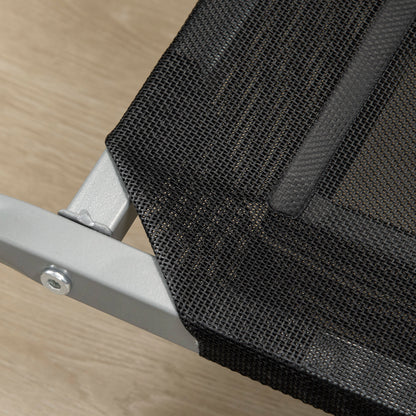 Raised Pet Bed for Dogs Cats Breathable Pet Bed 110x75x20 cm for Sleeping Relaxing with Steel Frame for Indoor Outdoor Black