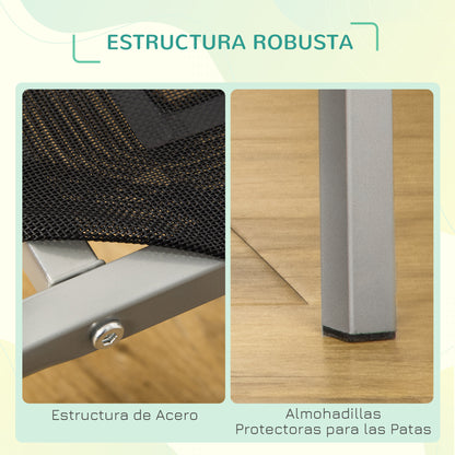 Raised Pet Bed for Dogs Cats Breathable Pet Bed 110x75x20 cm for Sleeping Relaxing with Steel Frame for Indoor Outdoor Black