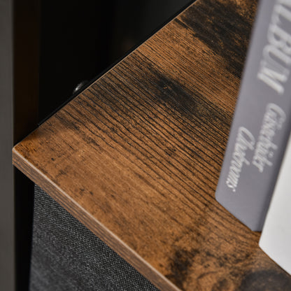 Drawer Chest with 3 Fabric Drawers Storage Cabinet Dresser with Shelf Handles, Modern Design Storage Chest Drawer Cabinet for Bedroom, Living Room Black