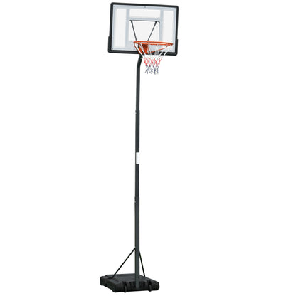 Basketball Hoop with Portable Adjustable Basketball Hoop Stand Height 302-352 cm with Wheels Fillable Base for Kids and Adults Black