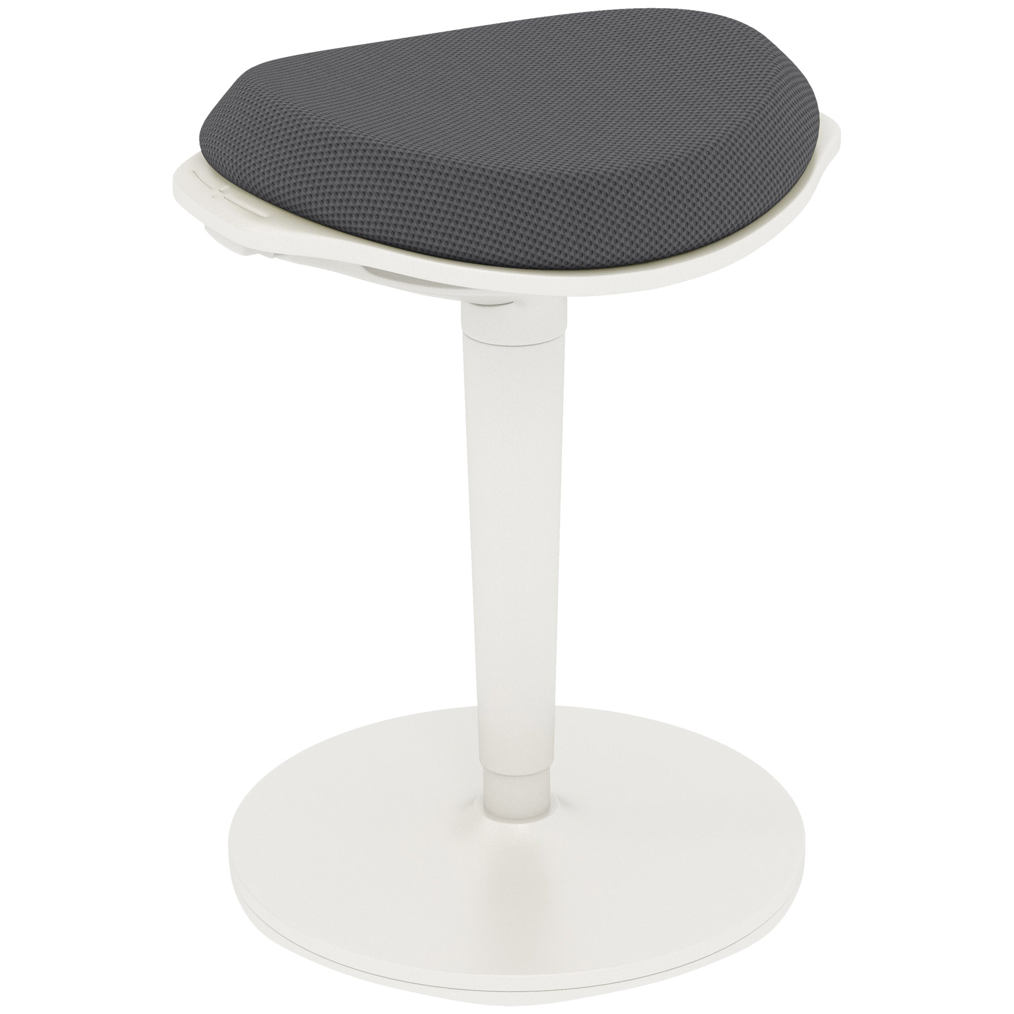 Sitting Stool, Ergonomic Office Stool, 56.5-71.5 cm Adjustable Height Work Stool, Swivel Chair for Office, Study Room, Mesh, Gray