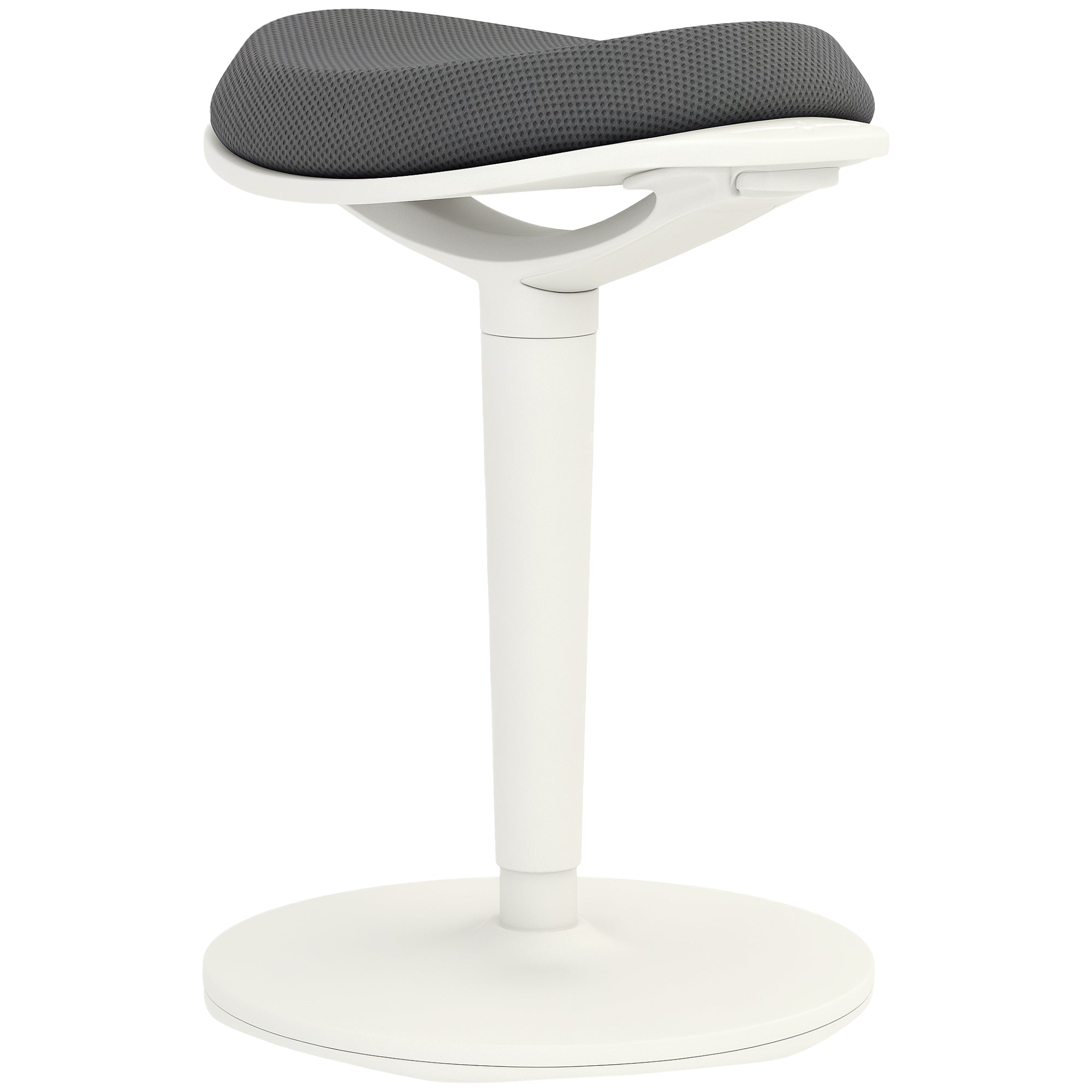 Sitting Stool, Ergonomic Office Stool, 56.5-71.5 cm Adjustable Height Work Stool, Swivel Chair for Office, Study Room, Mesh, Gray