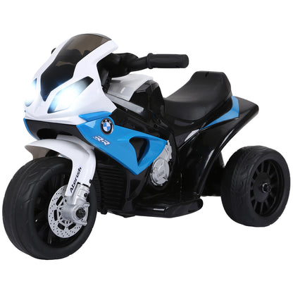 Electric Motorcycle for Kids 18-36 Months with BMW S1000RR Licensed Battery-Powered Motorcycle 6V Kids' Motorbike with Music Load 20 kg Blue