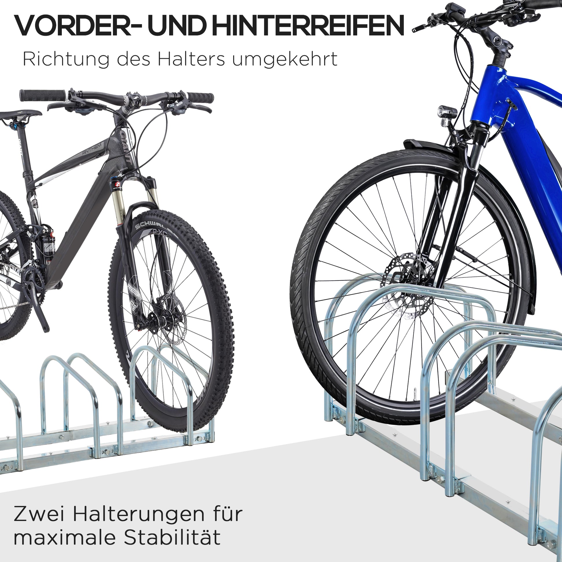 Bike Stand Bicycle Rack Multiple Stand Display Stand Bike Rack Weatherproof Durable Floor and Wall Mount Steel for up to 6 Bikes Silver 179 x 33 x 27 cm