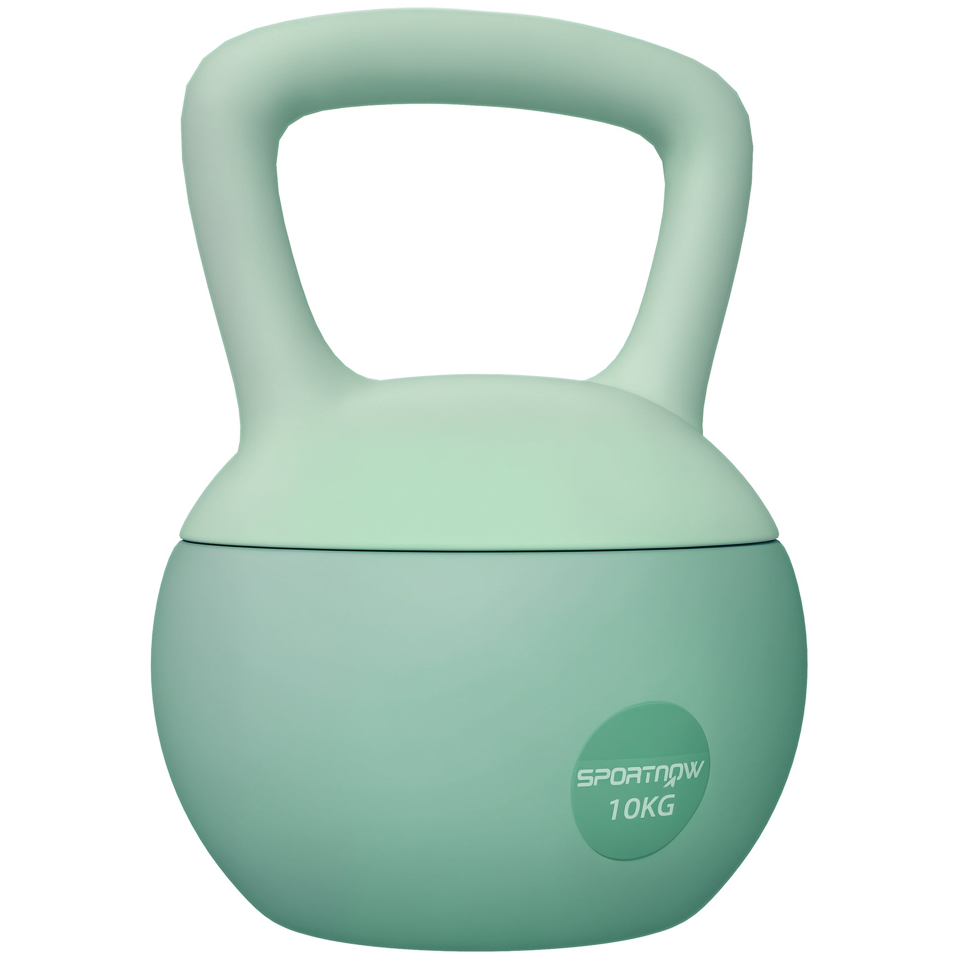 SPORTNOW 10 kg Soft Kettlebell Russian Weight Filled with Metal Sand and Non-slip Handle for Bodybuilding Training at Home Gym Green
