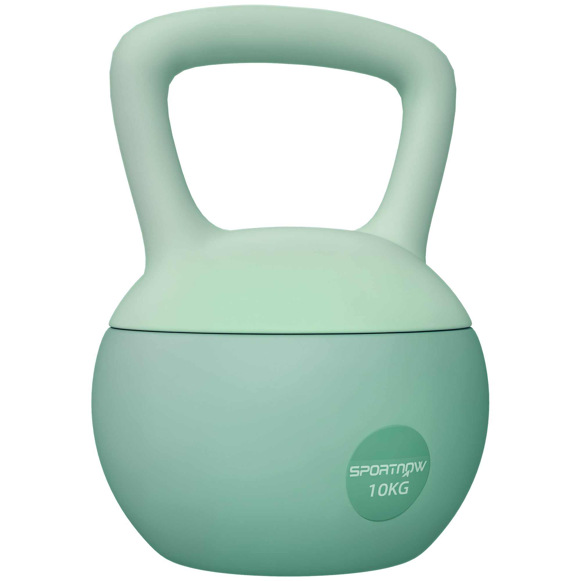 SPORTNOW 10 kg Soft Kettlebell Russian Weight Filled with Metal Sand and Non-slip Handle for Bodybuilding Training at Home Gym Green