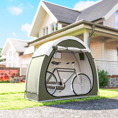 Portable Bike Tent for 2 Bikes – Ventilated, Zipper Door, UPF50+, Waterproof 210D Oxford Bike Shelter (200 x 80 x 170 cm / 78.7" x 31.5" x 66.9")