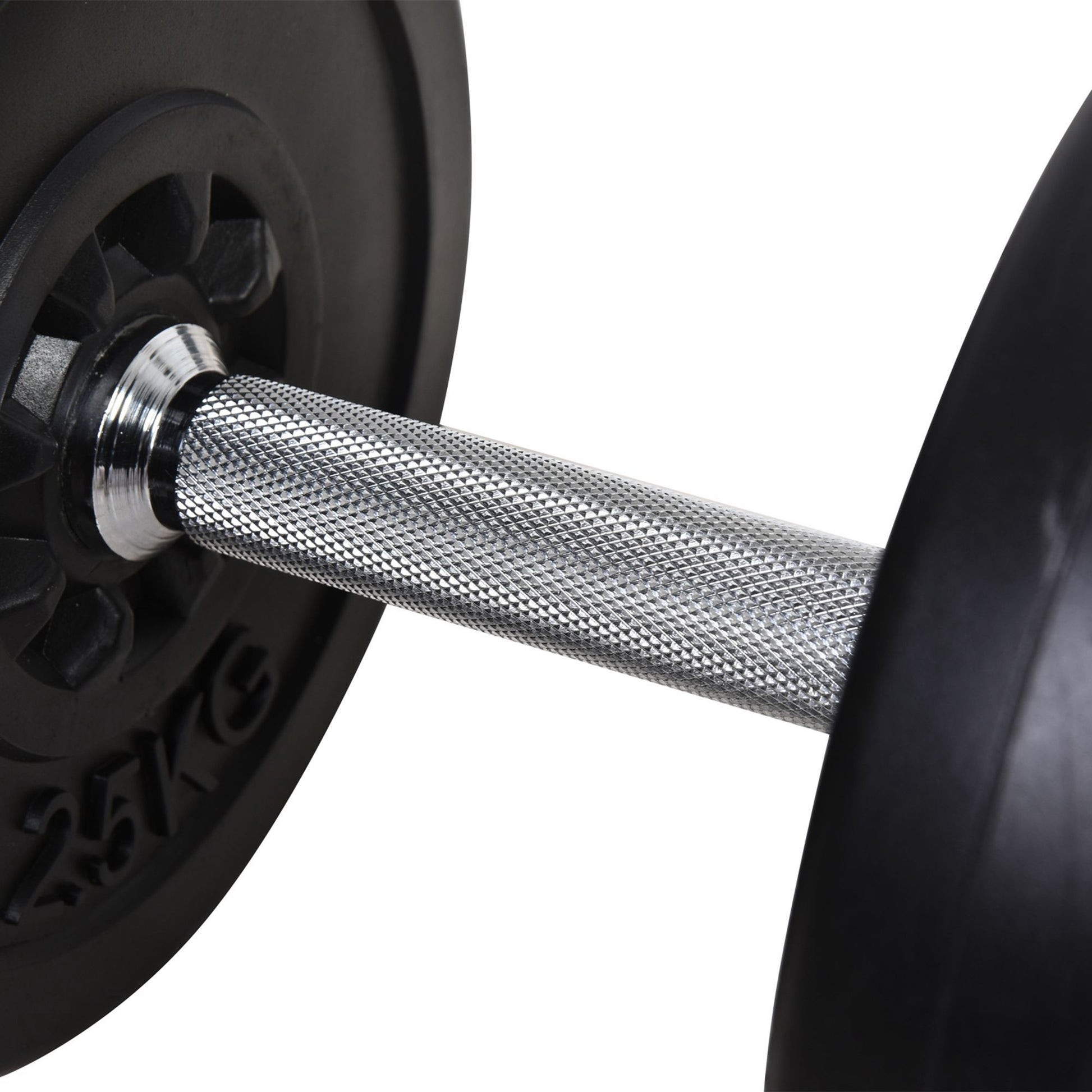 55 kg Weight Set with Dumbbells and Adjustable 2-in-1 Barbell with 170 cm Bar for Bodybuilding Fitness Training at Home Gym Black