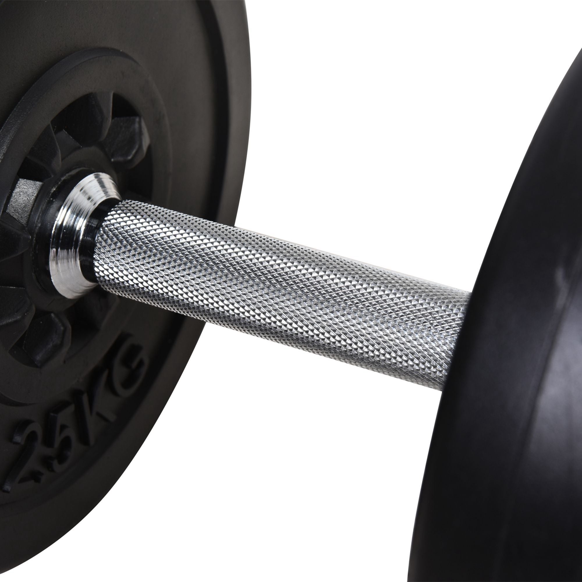 55 kg Weight Set with Dumbbells and Adjustable 2-in-1 Barbell with 170 cm Bar for Bodybuilding Fitness Training at Home Gym Black