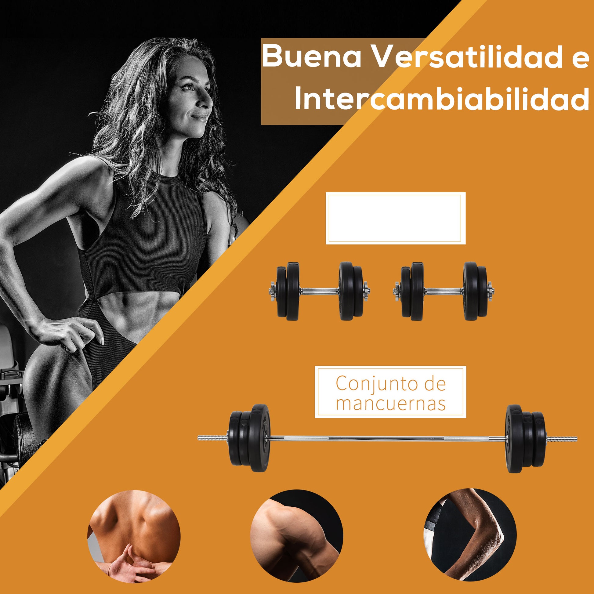 55 kg Weight Set with Dumbbells and Adjustable 2-in-1 Barbell with 170 cm Bar for Bodybuilding Fitness Training at Home Gym Black