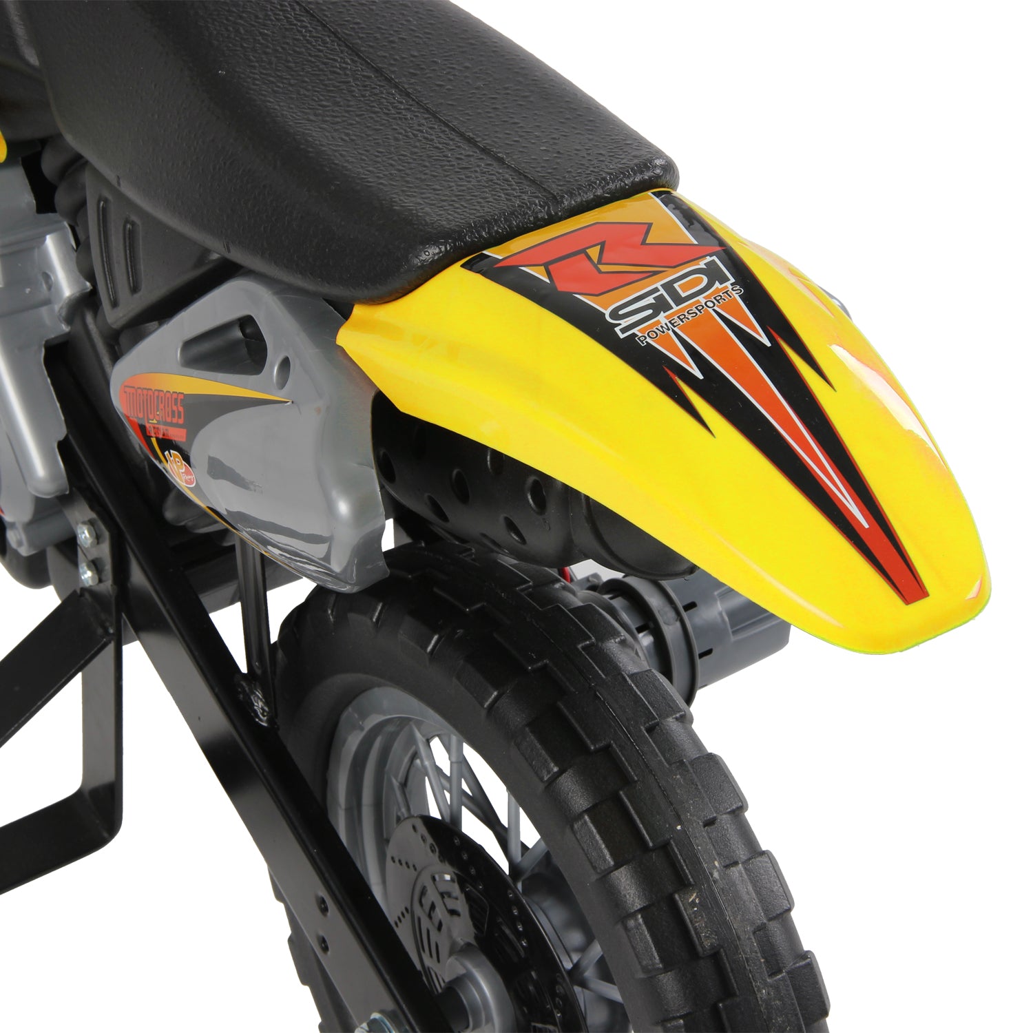 Kids Electric Motorcycle, Cross-Country Motorcycle for Kids with 6V Battery, Headlights, Music, and Training Wheels, Ages 3-6, Load 25KG, Yellow and Black