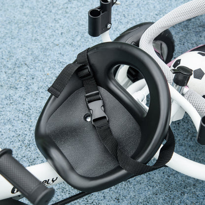 Baby Tricycle Evolutionary Tricycle for Kids with Foldable Canopy Telescopic and Detachable Parent Handle Mom's Bag and Bottle Holder 102x49x102 cm Pink