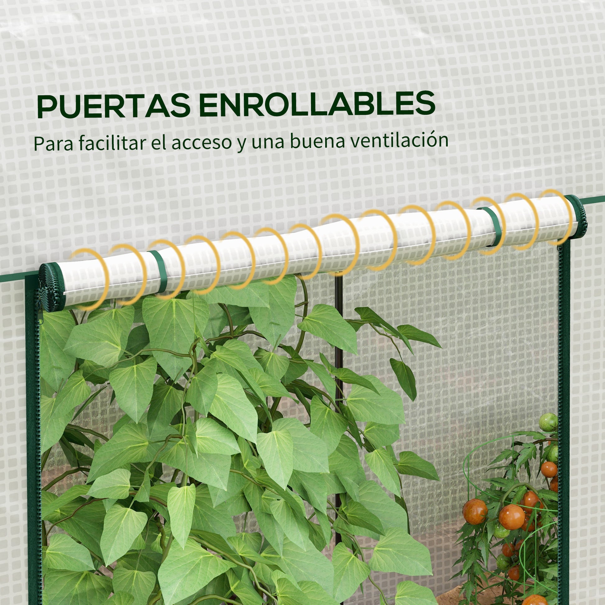 Small Greenhouse Outdoor Greenhouse with Double Zippered Door and PE Cover Greenhouse for Growing Plants Flowers 200x100x178 cm White
