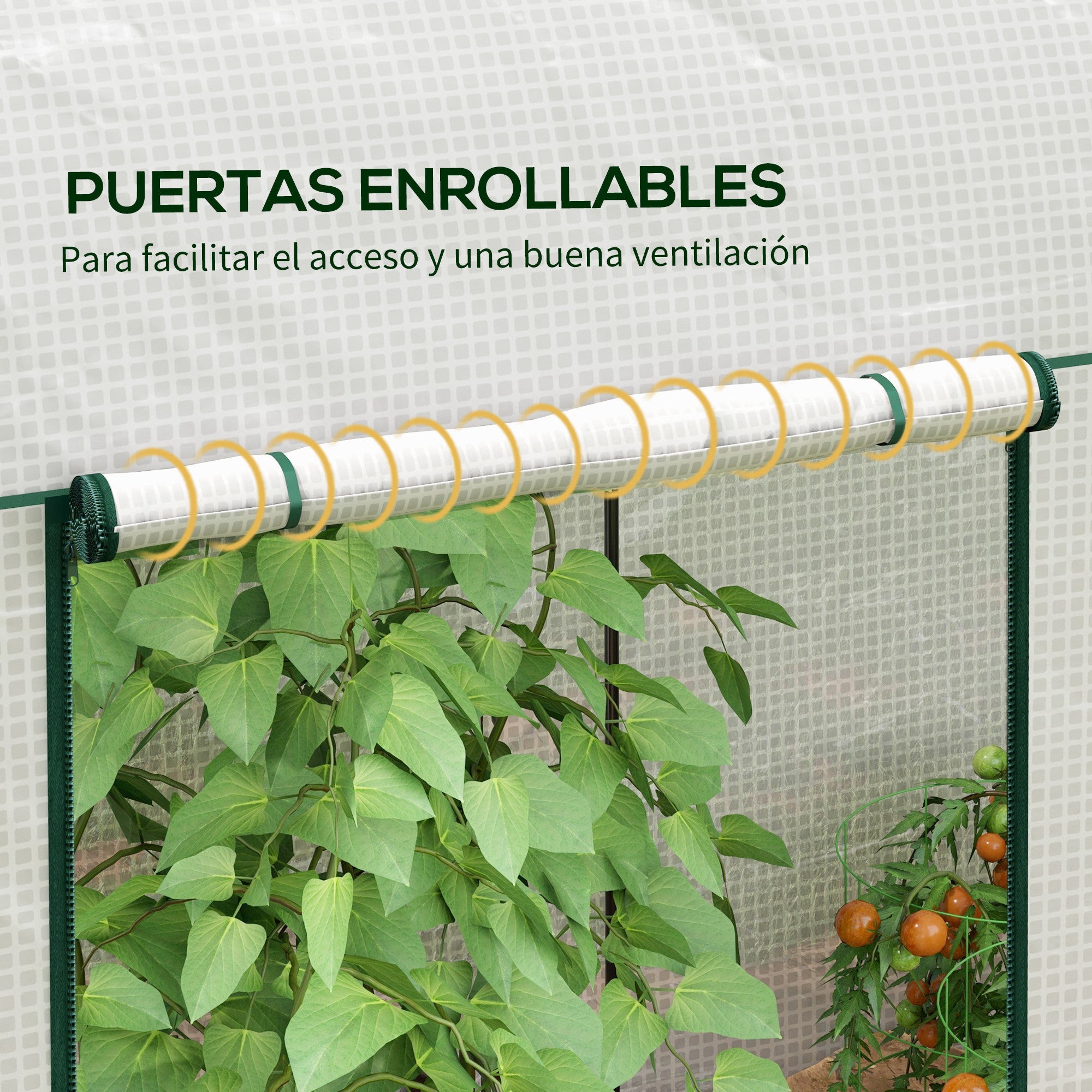 Small Greenhouse Outdoor Greenhouse with Double Zippered Door and PE Cover Greenhouse for Growing Plants Flowers 200x100x178 cm White