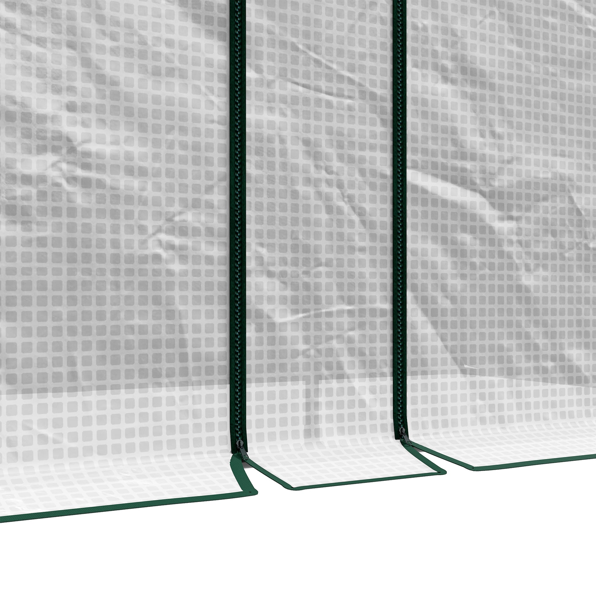 Small Greenhouse Outdoor Greenhouse with Double Zippered Door and PE Cover Greenhouse for Growing Plants Flowers 200x100x178 cm White