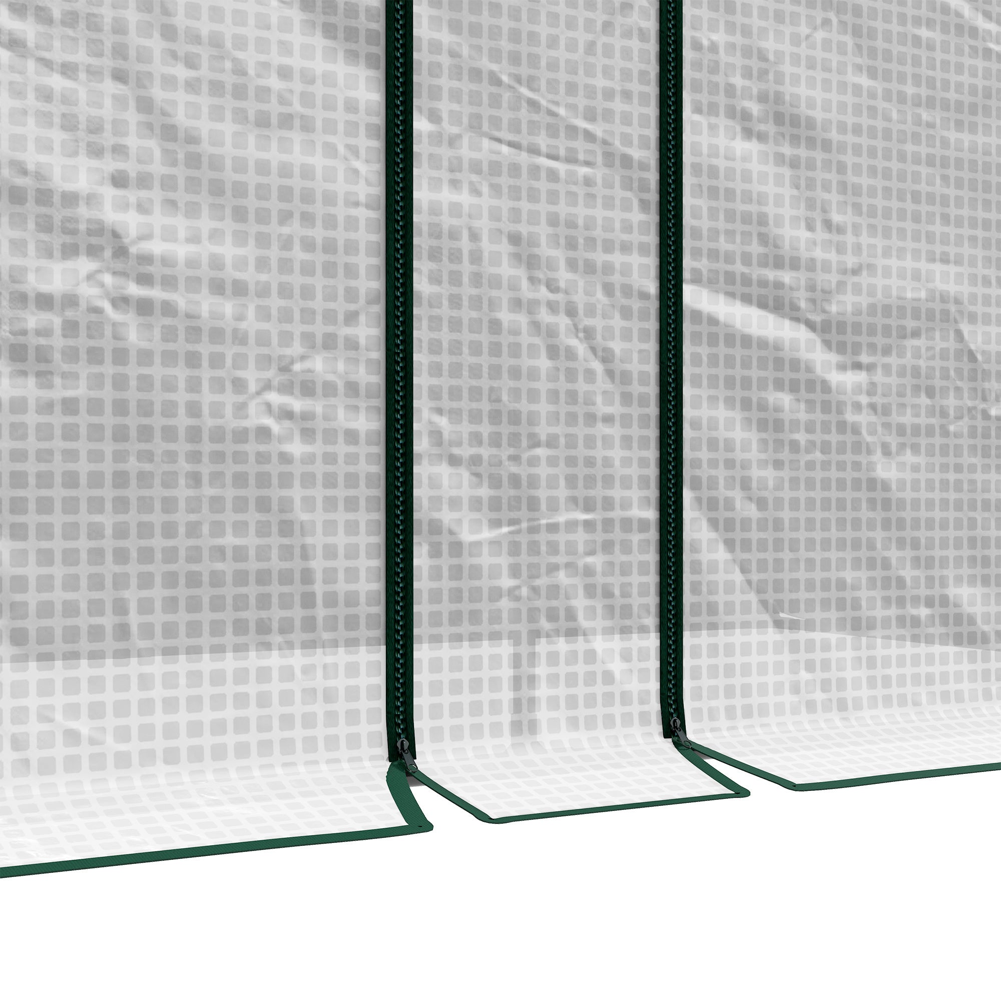 Small Greenhouse Outdoor Greenhouse with Double Zippered Door and PE Cover Greenhouse for Growing Plants Flowers 200x100x178 cm White