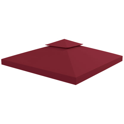 Replacement Canopy for Garden Pavilion Gazebo Replacement Cover Tent 3 x 3 m Wine Red