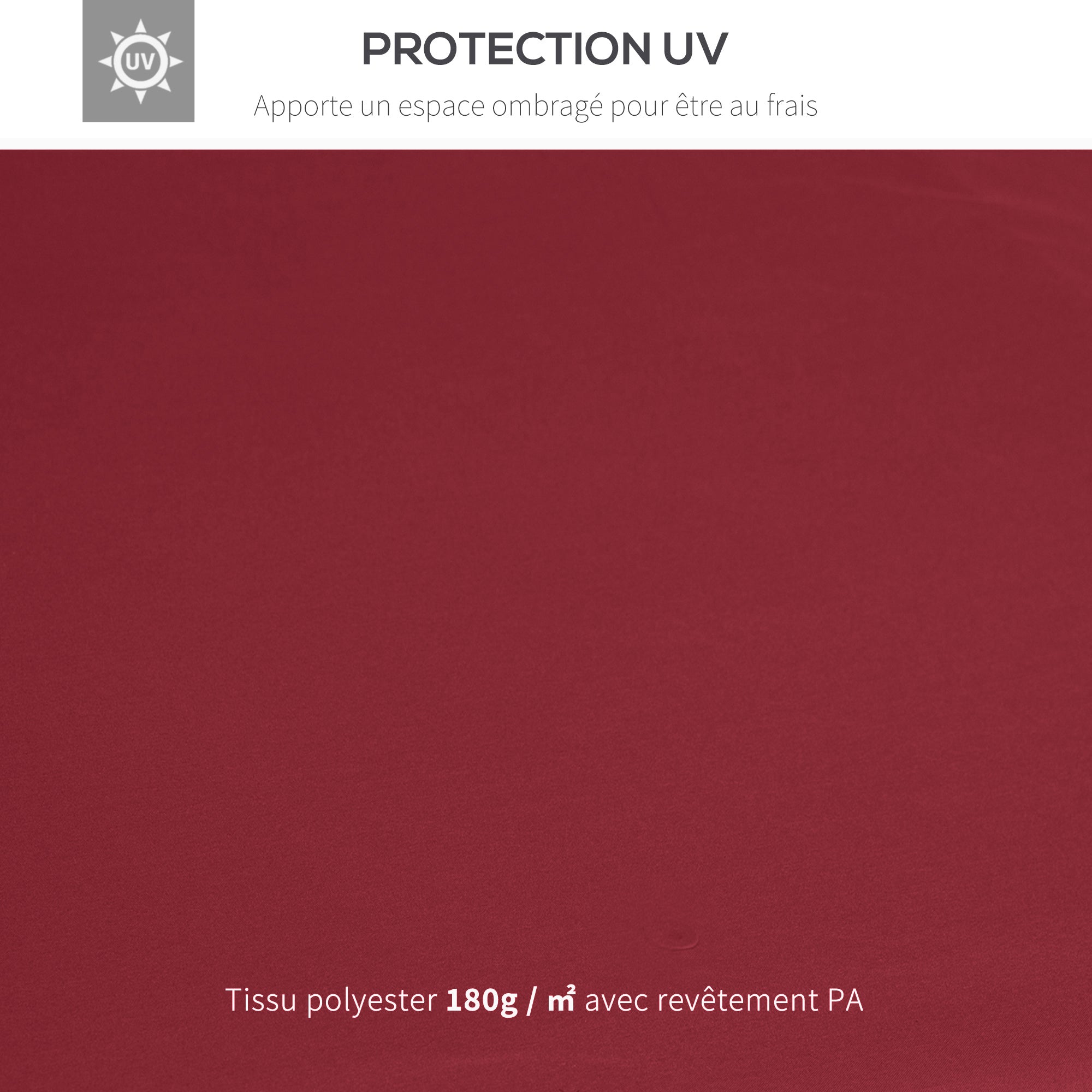 Replacement Canopy for Garden Pavilion Gazebo Replacement Cover Tent 3 x 3 m Wine Red