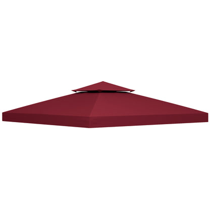 Replacement Canopy for Garden Pavilion Gazebo Replacement Cover Tent 3 x 3 m Wine Red