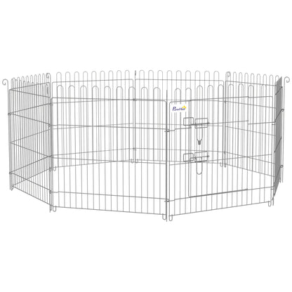 Puppy Enclosure Puppy Playpen Puppy Fence Playpen Puppy Gate for Animals 8-piece W63 x H60 cm