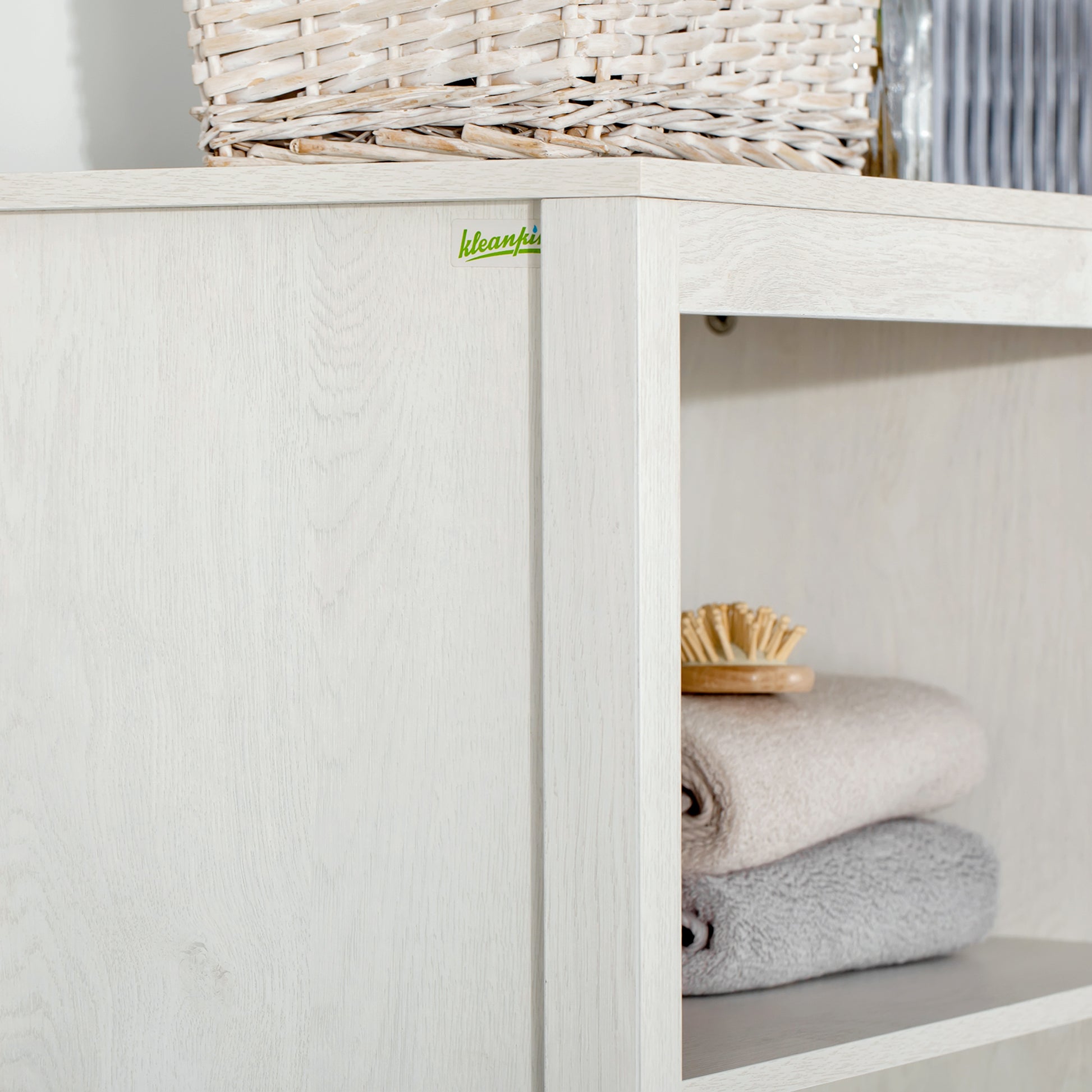 Tall Bathroom Cabinet with 2 Glass Doors and 3 Open Shelves Bathroom Storage Column for Living Room Bathroom Bedroom Modern Style 53x30x162 cm White