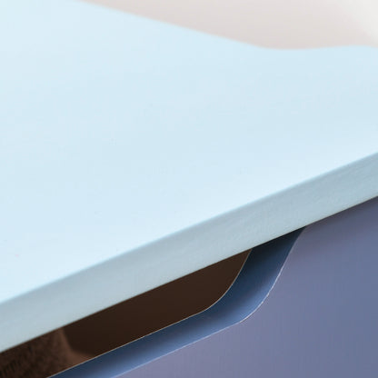 Toy Box with Bench 2 in 1 made of Wood, Toy Chest with Backrest for Children Aged 3-6 Years, 60x30x50 cm, Blue