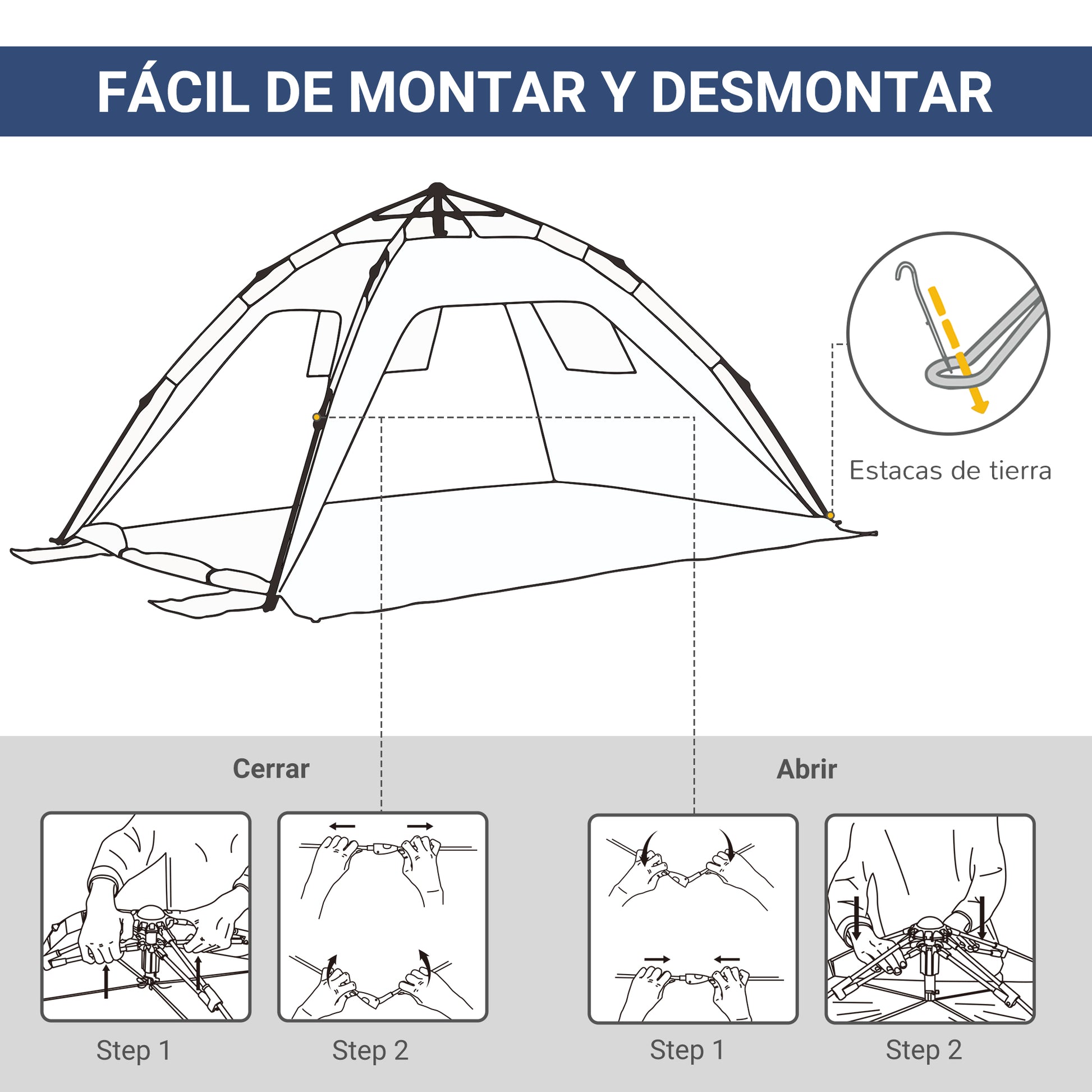 Foldable Beach Tent Pop-up Beach Shelter for 1-2 People with UV Protection Waterproof Carry Bag for Park Camping 86.6"L x 68.1"W x 47.2"H Dark Blue
