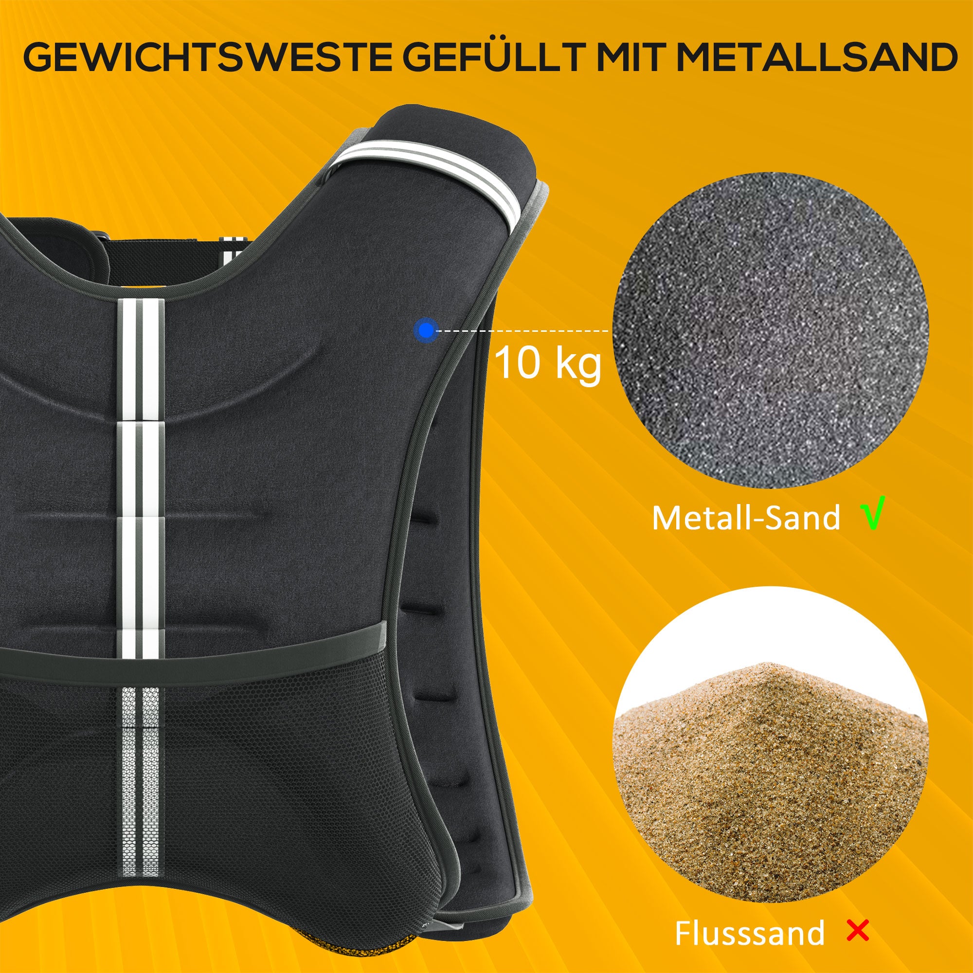 Weighted Vest 5 KG / 8 KG / 10 KG Adjustable Training Vest with Removable Weights Running Vest for Men and Women for Muscle Building, Strength Training, Running, Fitness, Cross Training