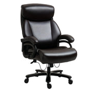 Office Chair Executive Gaming Chair Swivel Chair Rocking Function Thick Padding 180 kg Capacity Ergonomic Design Height Adjustable Faux Leather Brown 72x83x114-122 cm