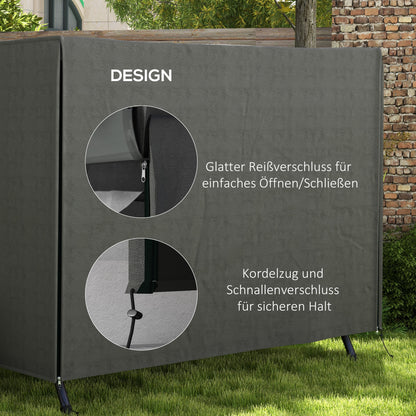 Hollywood Swing Cover 3 Seater, Water Resistant Winterproof Protective Cover for Garden Swing, UV Resistant Tarpaulin, Cover, Tear-Resistant 600D Oxford Fabric, 205x124x164cm Dark Grey