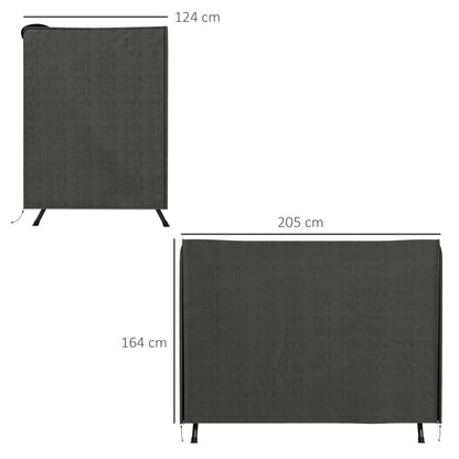 Hollywood Swing Cover 3 Seater, Water Resistant Winterproof Protective Cover for Garden Swing, UV Resistant Tarpaulin, Cover, Tear-Resistant 600D Oxford Fabric, 205x124x164cm Dark Grey