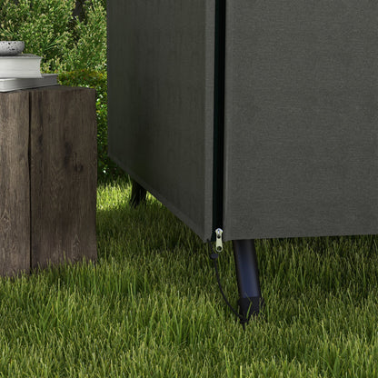 Hollywood Swing Cover 3 Seater, Water Resistant Winterproof Protective Cover for Garden Swing, UV Resistant Tarpaulin, Cover, Tear-Resistant 600D Oxford Fabric, 205x124x164cm Dark Grey