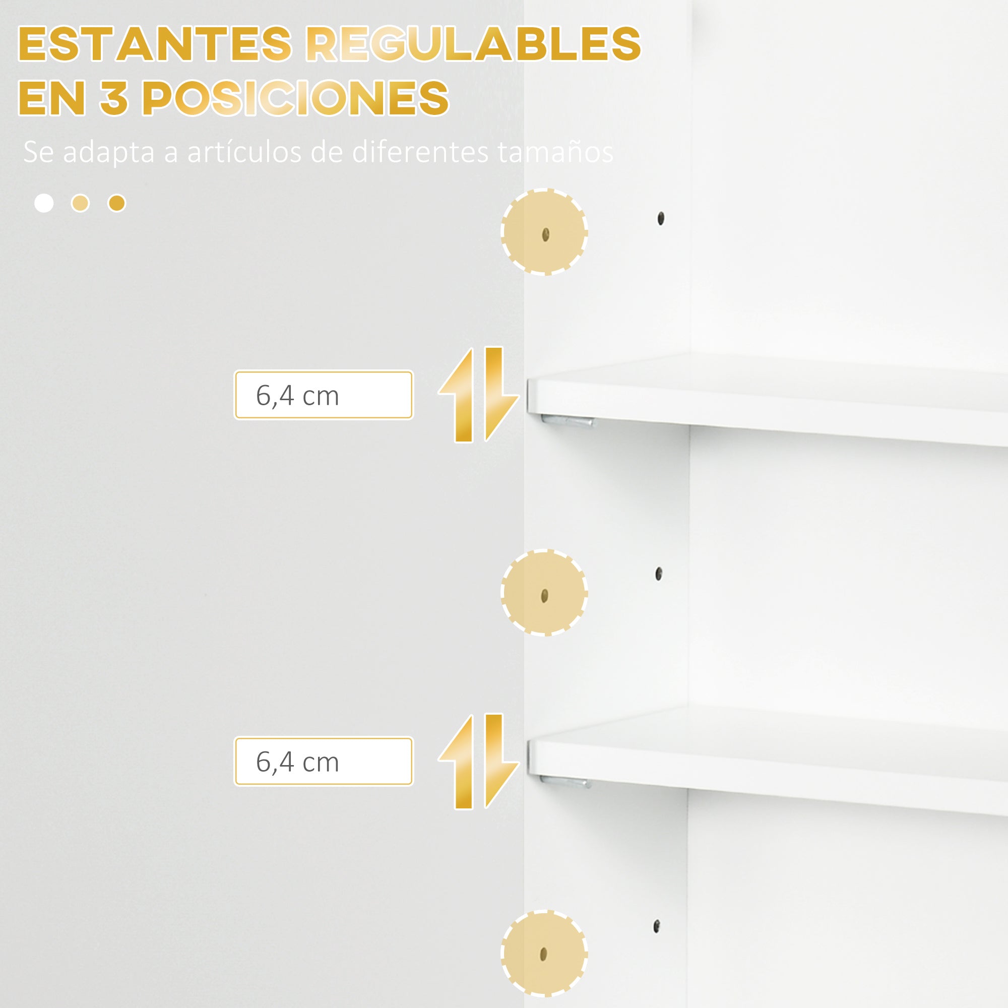 Modern Wall Bathroom Cabinet Suspended Bathroom Furniture with 1 Steel Handle and Adjustable Shelves for Kitchen 15.7x5.9x23.6 inches White