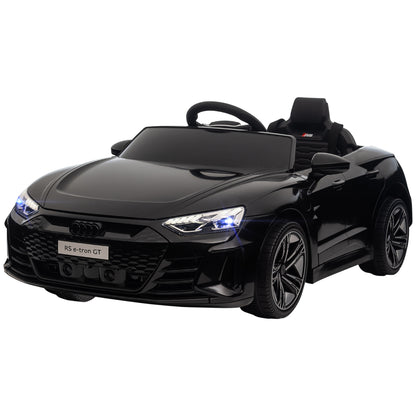 Children's Electric Car, Kids Car with Remote Control, AUDI RS e-tron GT Kids Vehicle with Safety Belt, Horn & Music & Headlights, up to 5 km/h, for Kids 3-5 Years, Black