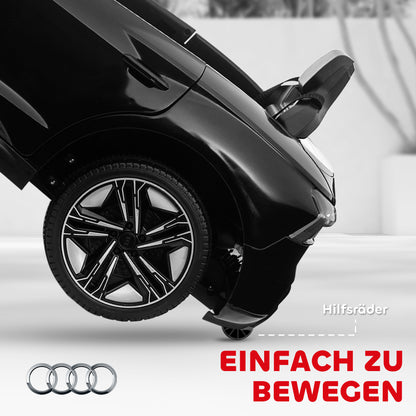 Children's Electric Car, Kids Car with Remote Control, AUDI RS e-tron GT Kids Vehicle with Safety Belt, Horn & Music & Headlights, up to 5 km/h, for Kids 3-5 Years, Black