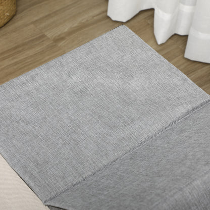 Cat Cave, Cat House with Scratching Surface, Cat Cabin with Double Doors, Cozy Cave with Pillow, Cat Bed with Play Ball, Polyester, Gray, 65 x 41 x 45.5 cm