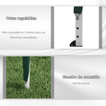 Folding Gazebo 6x3 m Canopy with 3 Adjustable Heights Anti-UV Awning and Carrying Bag for Camping Parties Green