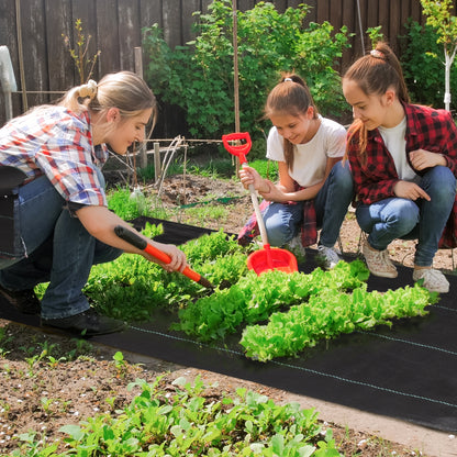 Weed Control Fabric Weed Barrier 2x25m Geotextile Mesh 60 g/m² for Weed and Weed Control Garden Weed Control Fabric Roll Black