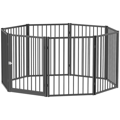 Dog Park Dog Fences 8 Panels 60x76 cm Small and Medium Steel Corral for Indoor and Outdoor Black