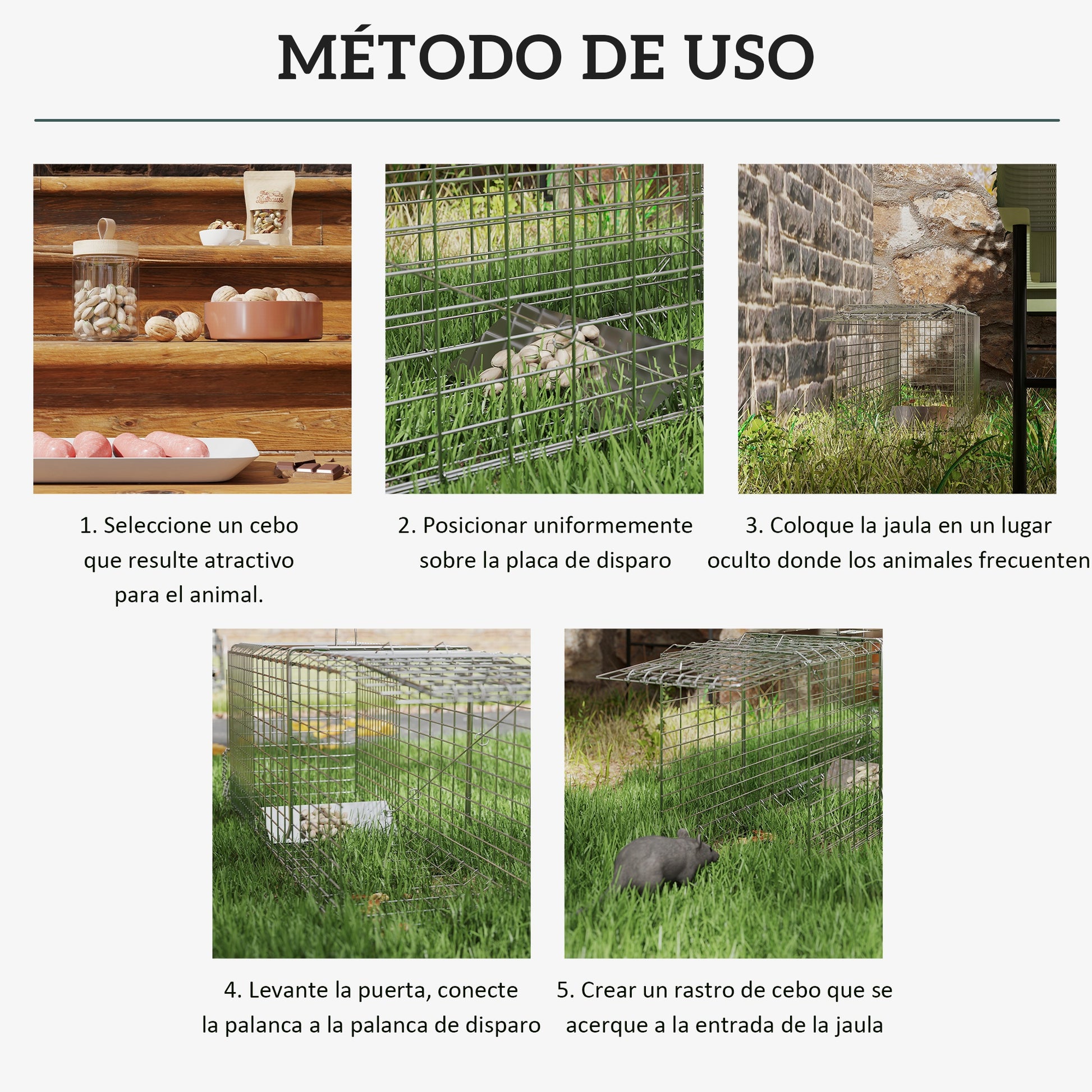 Folding Live Animal Trap 81x26x34.5 cm Wire Capture Cage with Door and Handle for Rabbits Cats Rats Rodents Silver
