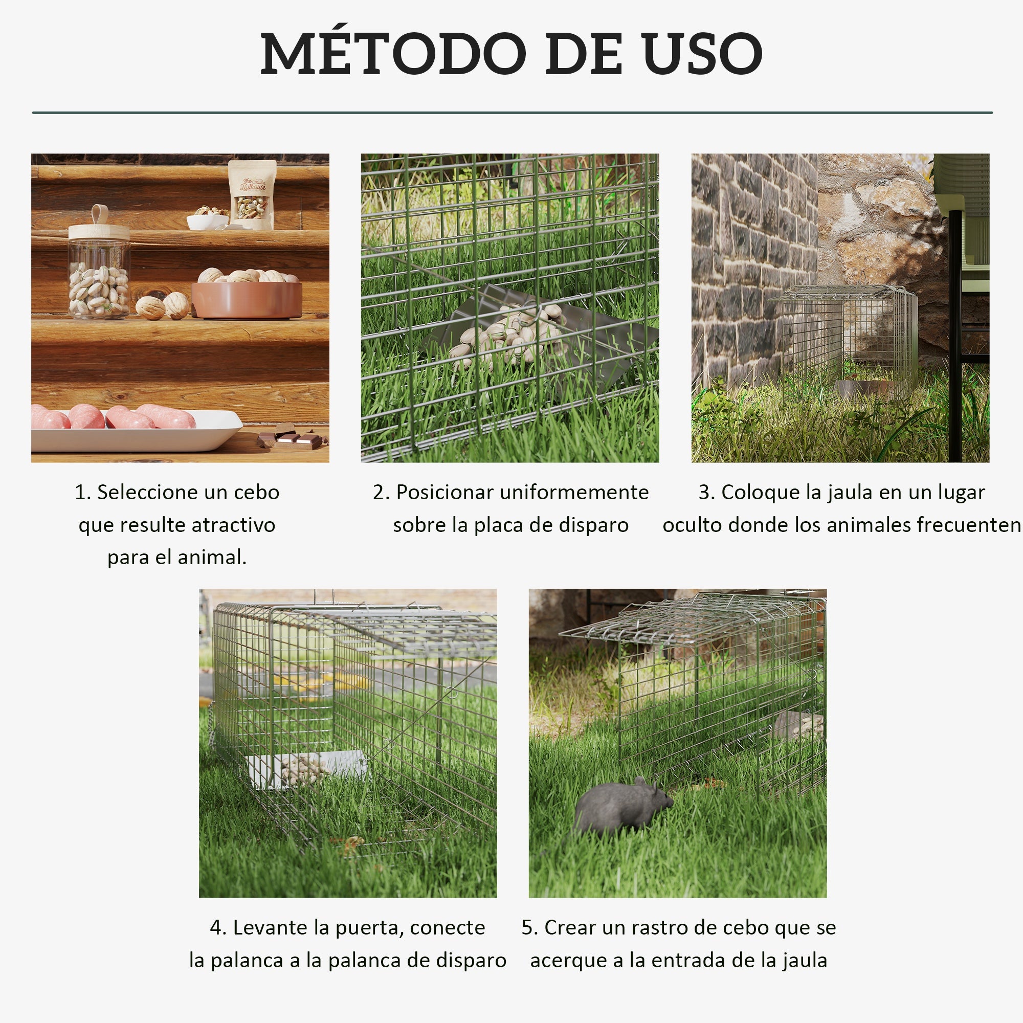 Folding Live Animal Trap 81x26x34.5 cm Wire Capture Cage with Door and Handle for Rabbits Cats Rats Rodents Silver