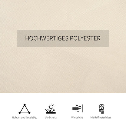 Side Wall 4-piece Set for 3x3m Pavilion Side Panels with Hooks 302 x 205 cm Waterproof Stable Winterproof Side Panel Walls for Party Tent Garden Gazebo Beige