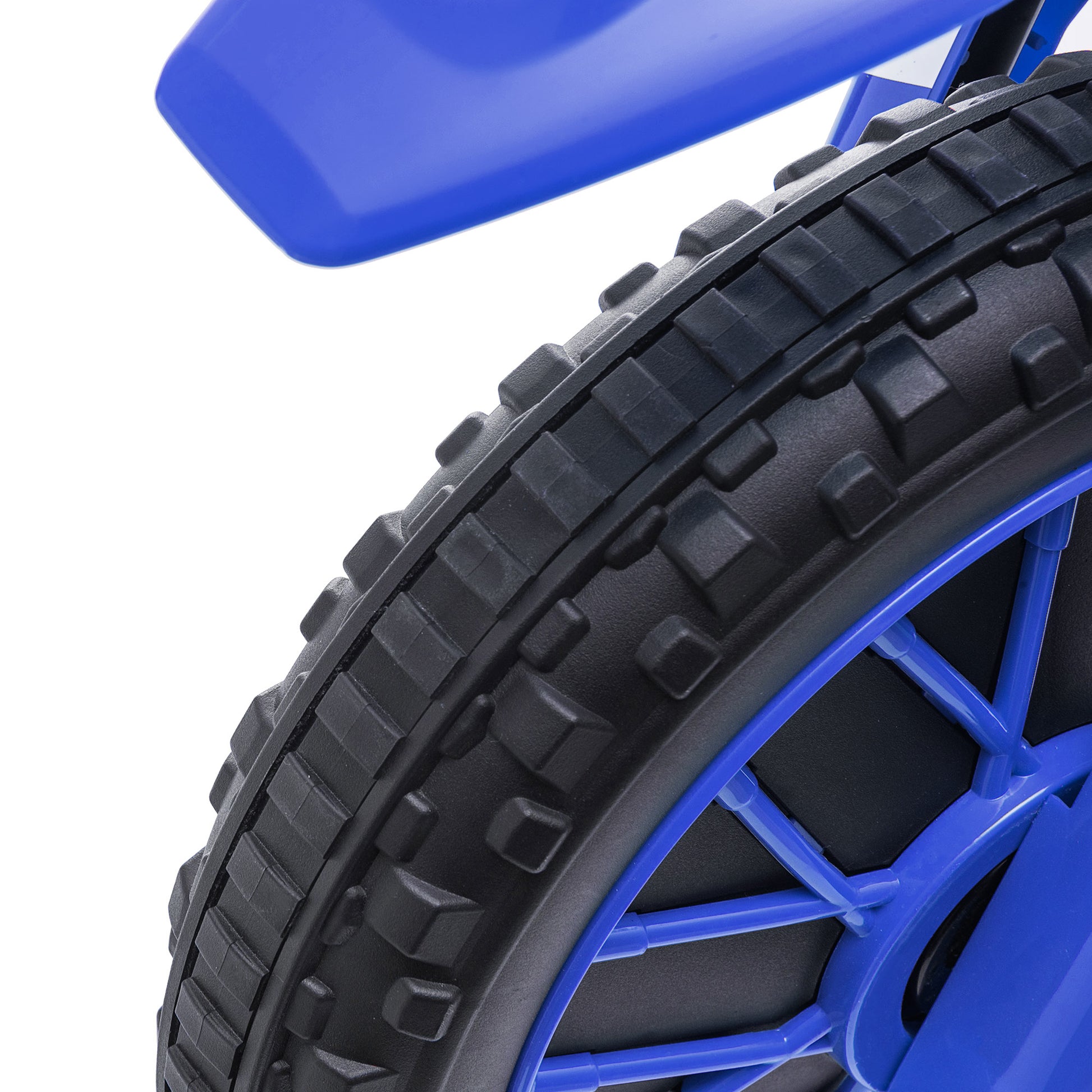 Kids Electric Motorbike Children's Motorcycle 12V Kids Vehicle Electric Vehicle with 2 Removable Training Wheels for Kids 3+ Years PP Metal Blue+White 106.5 x 51.5 x 68 cm