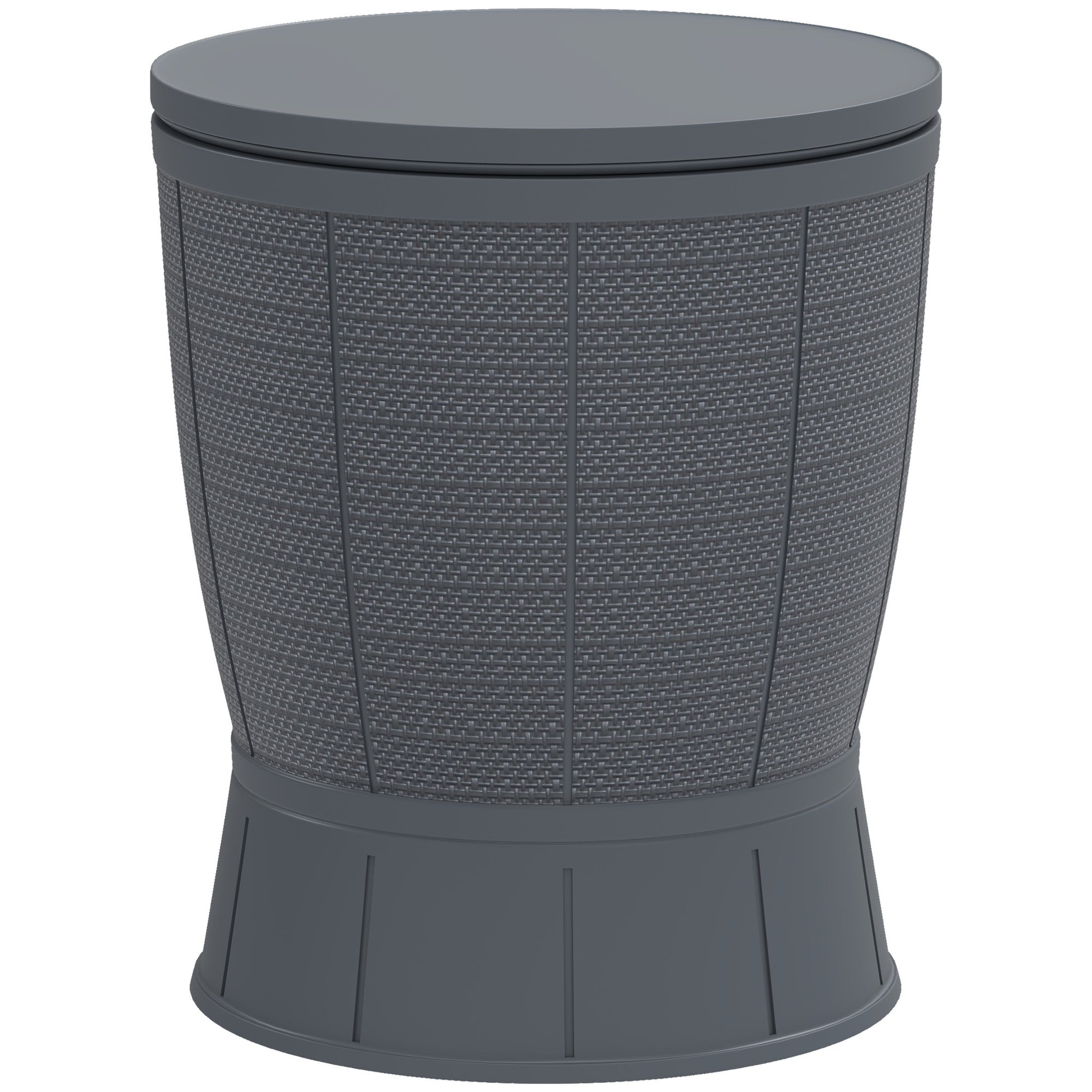 Outdoor Cooler Table 41 L 3 in 1 Cool Bar Side Table with Adjustable Height 58-84 cm Ice Bucket Lift Top for Pool Garden Patio Gray