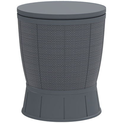 Outdoor Cooler Table 41 L 3 in 1 Cool Bar Side Table with Adjustable Height 58-84 cm Ice Bucket Lift Top for Pool Garden Patio Gray