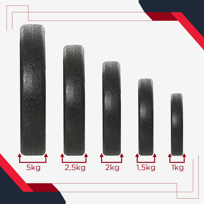 Dumbbell Set 30KG with Weight Plates for Home Office Gym Steel Faux Leather Black Strength Training