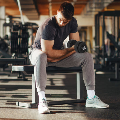 Dumbbell Set 30KG with Weight Plates for Home Office Gym Steel Faux Leather Black Strength Training