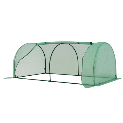 Outdoor Greenhouse 78.74x39.37x31.50 inches Garden Tunnel Type Greenhouse with Steel Frame and PE Cover Small Greenhouse for Plant Cultivation Tomatoes Green